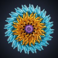 abstract 3d flower isolated object N9