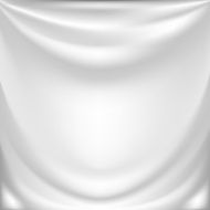 white silk drapery