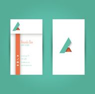 Modern Colorful Business Carde Template with Alphabet Letter A