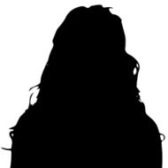 Vector silhouette of a woman N1005