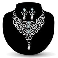 necklace and earrings