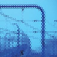 abstract blue hexagon mosaic pattern background