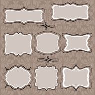 Frames on seamless background