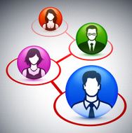 Corporate Network Business Concept