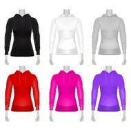 Girl Hoodie - Vector Illustration