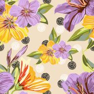 Vector seamless floral pattern N253