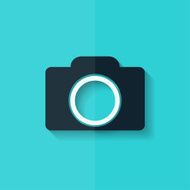 Photo camera icon Photography Flat design N2