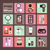 Set of icons cosmetics N2