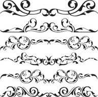 Baroque art divide swirll set