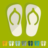 Flat design slippers N24