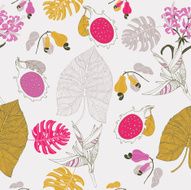 Hand draw tropical flower seamless pattern background