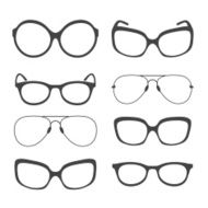 Eyeglasses Silhouette Vector