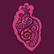 Decorative heart Ethnic pattern N2