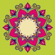 Ornamental round lace pattern is like mandala N27