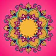 Ornamental round lace pattern is like mandala N28
