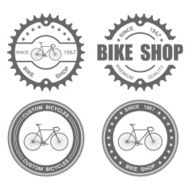 Bicycle Label Set Template vector