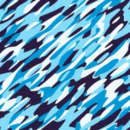 Camouflage Textile Pattern White And Blue