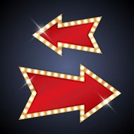 Arrow shaped signs in retro style N4