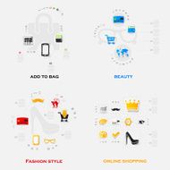 Set of modern stickers Fashion N12
