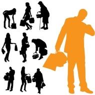 Vector silhouette of a people N68