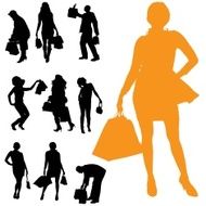 Vector silhouette of a people N69