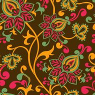 Seamless pattern of paisley ornament