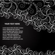 Vector background with ornaments Black design N2