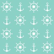 vector pattern with anchor and helm N3