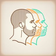 illustration with male faces