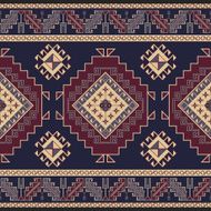 Abstract geometric seamless pattern in ethnic style