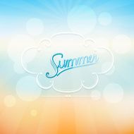 Summer abstract sunrise background Vector illustration
