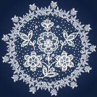 Lace doily dark blue