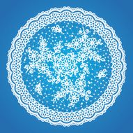 lace doily light blue