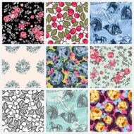 Pretty and Classic Seamless Pattern Set