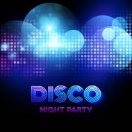 Disco background with discoball Vector illustration N2