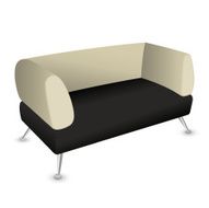 Vector sofa on white background