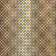 Vector gold grille on steel background