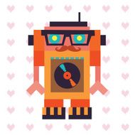 Robot hipster Dj