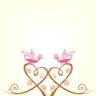 Bird and heart decoration N7