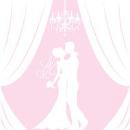silhouette of bride and groom