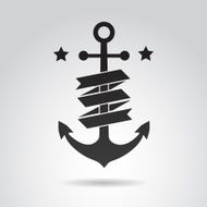 Anchor icon isolated on white background