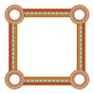 Original Abstract frame in Mexico tribal style Vector illustrat