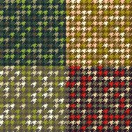 Set of houndstooth camouflage patterns