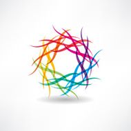 abstract multicolored circles icon