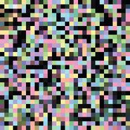 Colorful squares pattern background with black