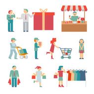 Vector Shopping Characters
