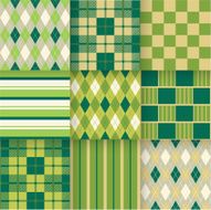 Set of seamless backgrounds with pattern striped chess checkered N17