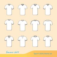 sport t-shirts illustration set for summer 2014