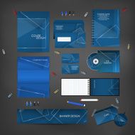 Stationery template design set with Transparent clear glass framework N4