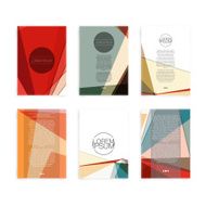 Set of Abstract Flyer Geometric Triangular Modern Backgrounds